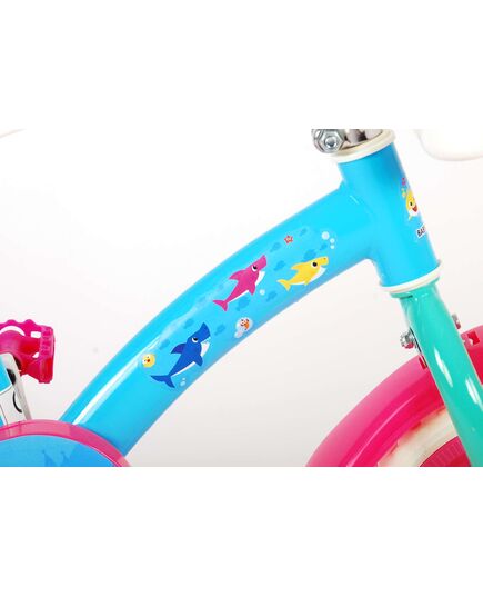Ocean Kinderfiets - Unisex - 10 inch - Roze Blauw - Doortrapper