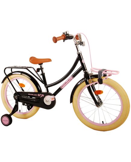 Volare Excellent Kinderfiets - Meisjes -18 inch - Zwart - 95% afgemonteerd