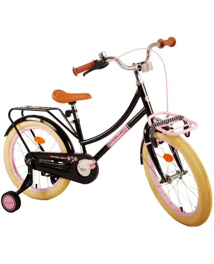 Volare Excellent Kinderfiets - Meisjes -18 inch - Zwart - 95% afgemonteerd