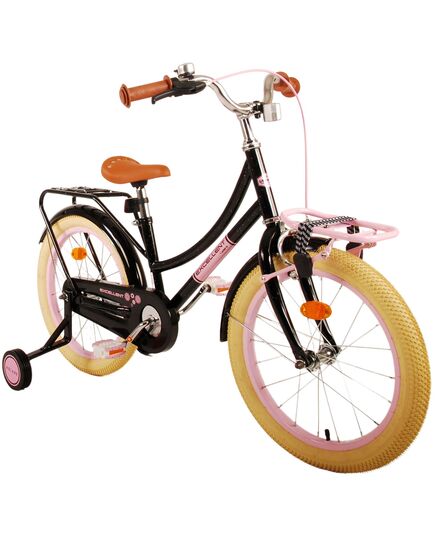 Volare Excellent Kinderfiets - Meisjes -18 inch - Zwart - 95% afgemonteerd