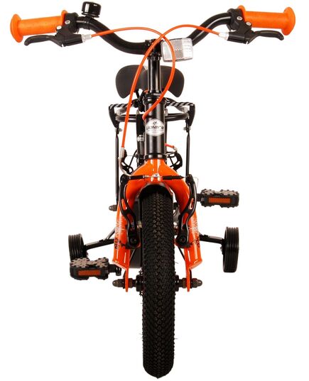 Volare Thombike Kinderfahrrad – Jungen – 12 Zoll – Schwarz Orange – Zwei Handbremsen