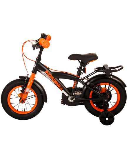 Volare Thombike Kinderfahrrad – Jungen – 12 Zoll – Schwarz Orange – Zwei Handbremsen