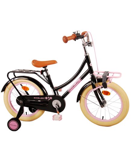 Volare Excellent Kinderfiets - Meisjes - 16 inch - Zwart - 95% afgemonteerd