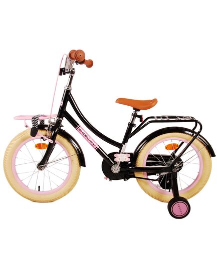 Volare Excellent Kinderfiets - Meisjes - 16 inch - Zwart - 95% afgemonteerd