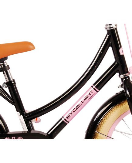 Volare Excellent Kinderfiets - Meisjes - 16 inch - Zwart - 95% afgemonteerd