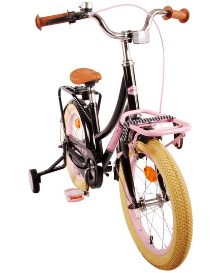 Volare Excellent Kinderfiets - Meisjes - 16 inch - Zwart - 95% afgemonteerd