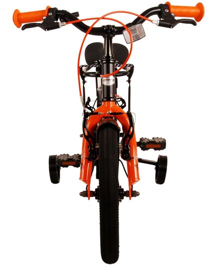 Volare Thombike Kinderfahrrad – Jungen – 14 Zoll – Schwarz Orange – Zwei Handbremsen