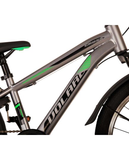 Volare Cross Kinderfiets - Jongens - 20 inch - donker Grijs, 6 versnellingen