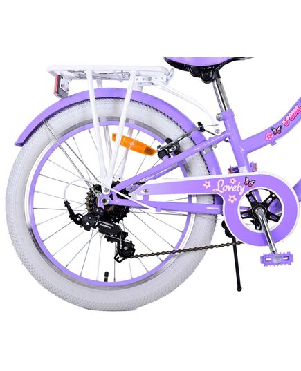 Volare Lovely Kinderfiets - Meisjes - 20 inch - Paars - 6 versnellingen