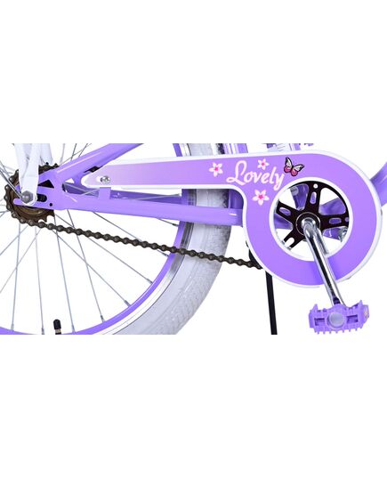 Volare Lovely Kinderfiets - Meisjes - 20 inch - Paars - Twee handremmen