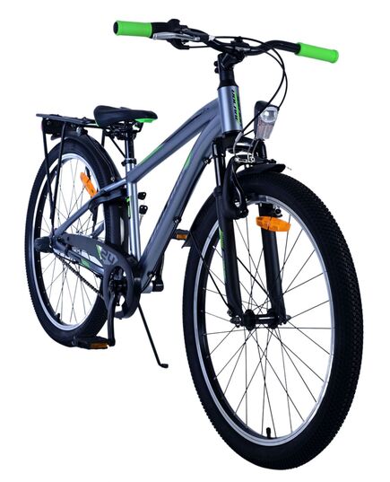 Volare Cross Kinderfiets - Jongens - 24 inch - donker Grijs- 3 versnellingen