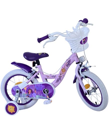 Disney Wish Kinderfiets - Meisjes - 14 inch - Paars - Twee handremmen