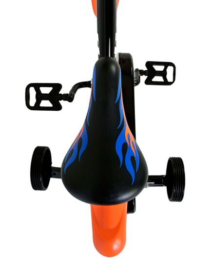Hot Wheels Kinderfiets - Jongens - 12 inch - Zwart Oranje Blauw - Twee handremmen