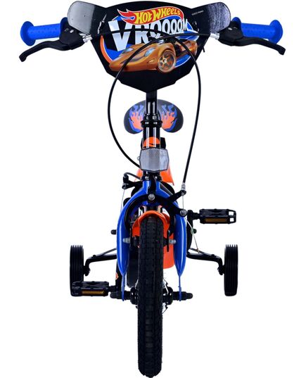 Hot Wheels Kinderfiets - Jongens - 12 inch - Zwart Oranje Blauw - Twee handremmen