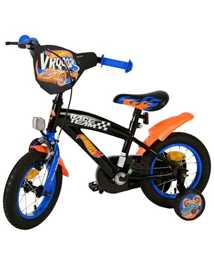 Hot Wheels Kinderfiets - Jongens - 12 inch - Zwart Oranje Blauw