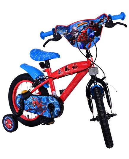 Ultimate Spider-Man Kinderfiets - Jongens - 14 inch - Blauw/Rood - Twee handremmen