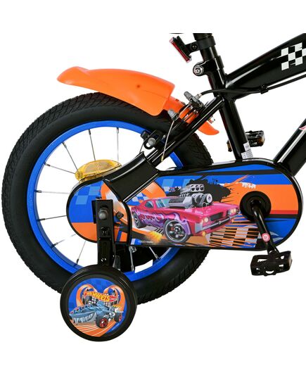 Hot Wheels Kids Bike - Boys - 14 inch - Black Orange Blue