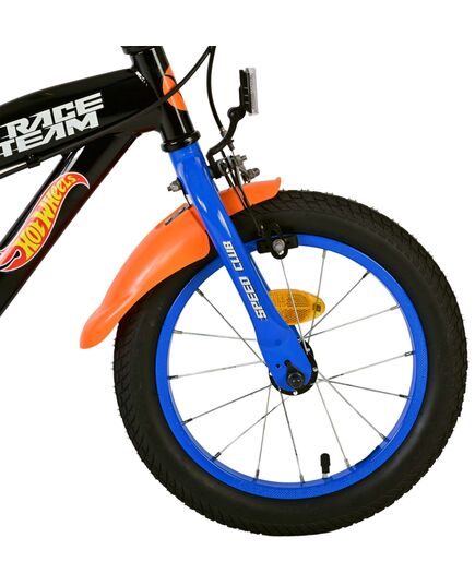 Hot Wheels Kids Bike - Boys - 14 inch - Black Orange Blue
