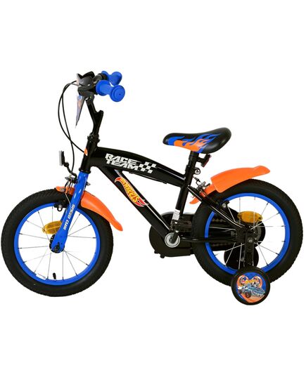 Hot Wheels Kids Bike - Boys - 14 inch - Black Orange Blue