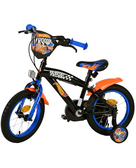 Hot Wheels Kids Bike - Boys - 14 inch - Black Orange Blue