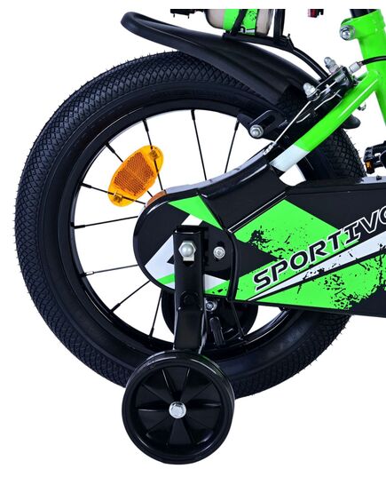 Volare Sportivo børnecykel - Drenge - 14 tommer - Grøn Sort - To håndbremser