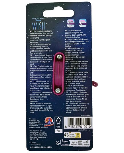 Disney Wish Fietsbel - Meisjes - Paars