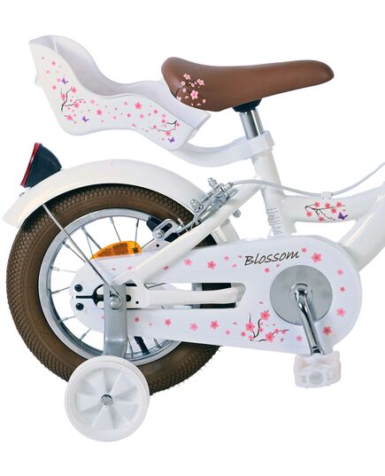 Volare Blossom Kinderfiets - Meisjes - 12 inch - Wit - Twee handremmen
