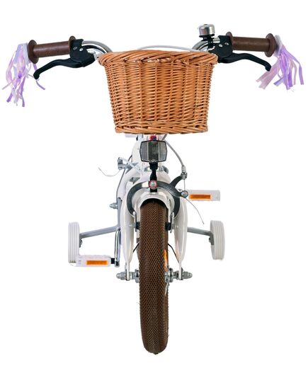 Volare Blossom Kinderfiets - Meisjes - 12 inch - Wit - Twee handremmen