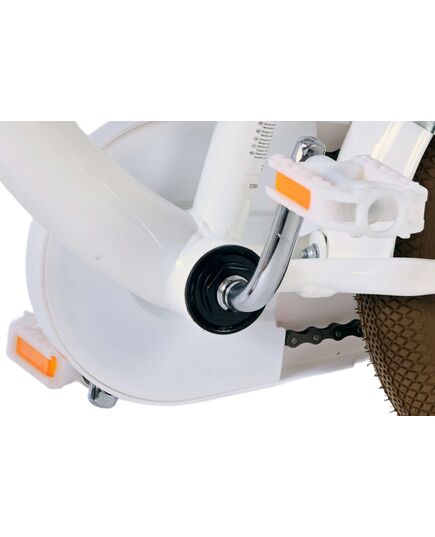 Volare Blossom Kinderfiets - Meisjes - 12 inch - Wit - Twee handremmen