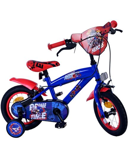 Sonic Prime Kinderfiets - Jongens - 12 inch - Blauw Rood - Twee handremmen