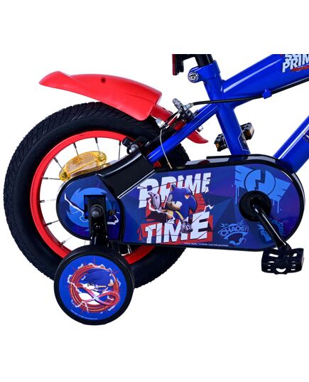 Sonic Prime Kinderfiets - Jongens - 12 inch - Blauw Rood - Twee handremmen