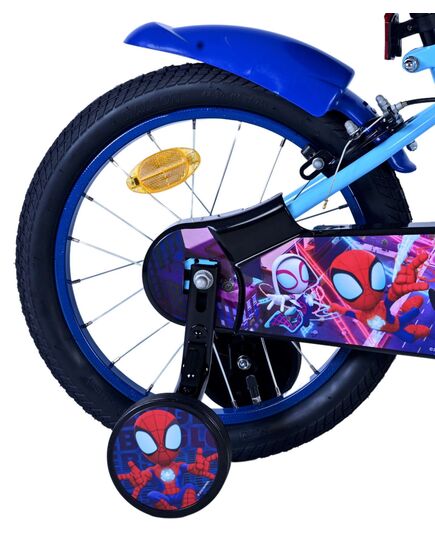 Spidey Kinderfiets - Jongens - 16 inch - Blauw - Twee handremmen