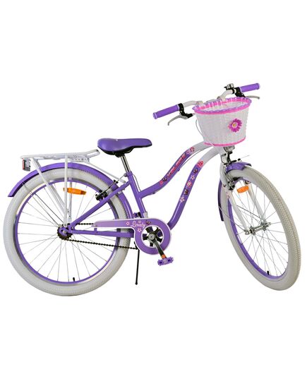 Volare Lovely Kinderfiets - Meisjes - 24 inch - Paars - Twee handremmen