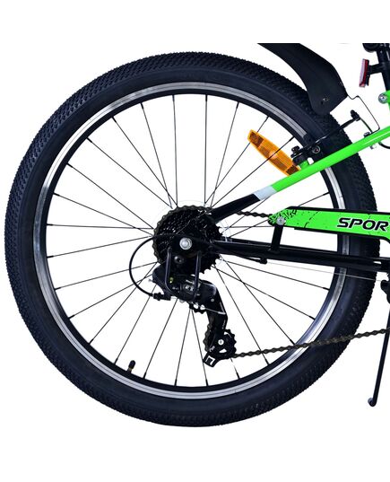 Volare Sportivo Kinderfiets - Jongens - 24 inch - 7 Speed - Zwart Groen