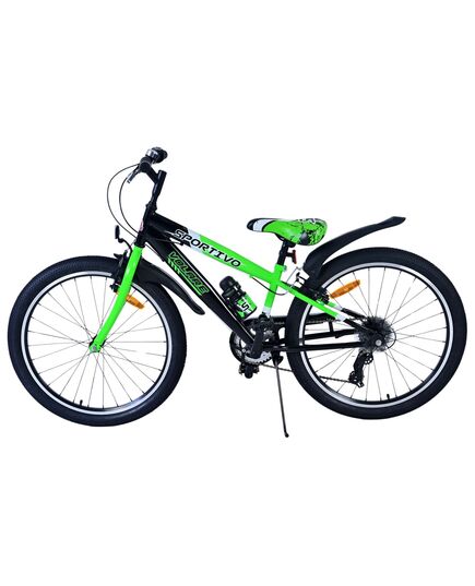 Volare Sportivo Kinderfiets - Jongens - 24 inch - 7 Speed - Zwart Groen