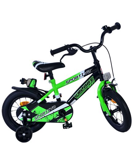 Volare Sportivo Kinderfiets - Jongens - 12 inch - Groen Zwart