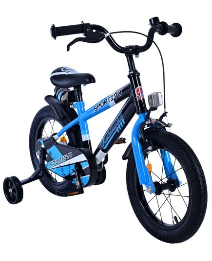 Volare Sportivo Kinderfiets - Jongens - 14 inch - Blauw Zwart
