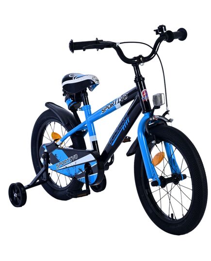 Volare Sportivo Kinderfiets - Jongens - 16 inch - Blauw Zwart