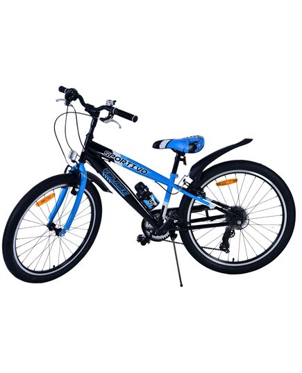 Volare Sportivo Kinderfiets - Jongens - 24 inch - 7 Speed - Zwart Blauw