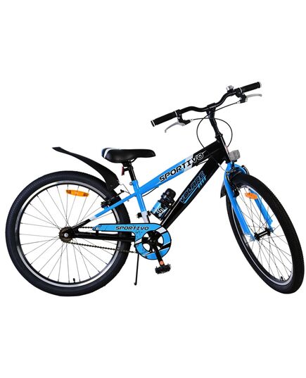 Volare Sportivo Kinderfiets - Jongens - 24 inch - Zwart Blauw - Twee Handremmen