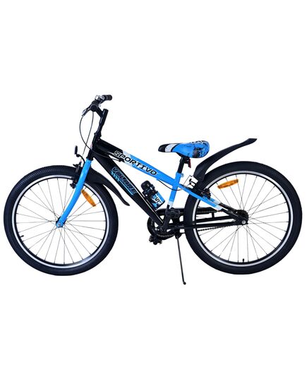 Volare Sportivo Kinderfiets - Jongens - 24 inch - Zwart Blauw - Twee Handremmen