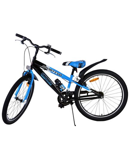 Volare Sportivo Kinderfiets - Jongens - 24 inch - Zwart Blauw - Twee Handremmen