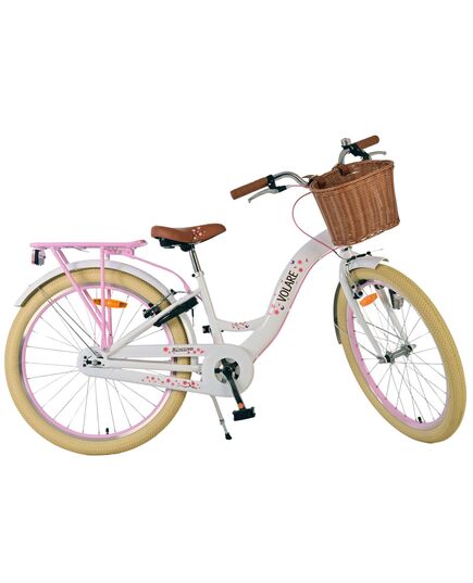 Volare Blossom Kinderfiets - Meisjes - 24 inch - Wit - Twee handremmen