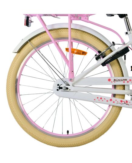 Volare Blossom Kinderfiets - Meisjes - 24 inch - Wit - Twee handremmen