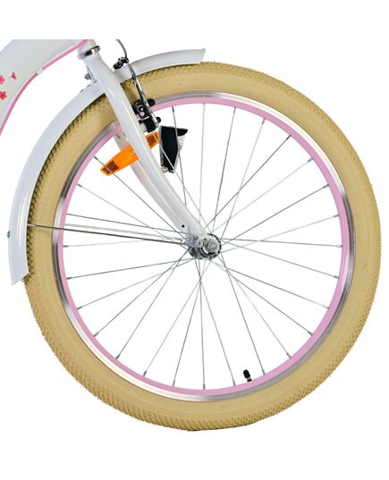 Volare Blossom Kinderfiets - Meisjes - 24 inch - Wit - Twee handremmen