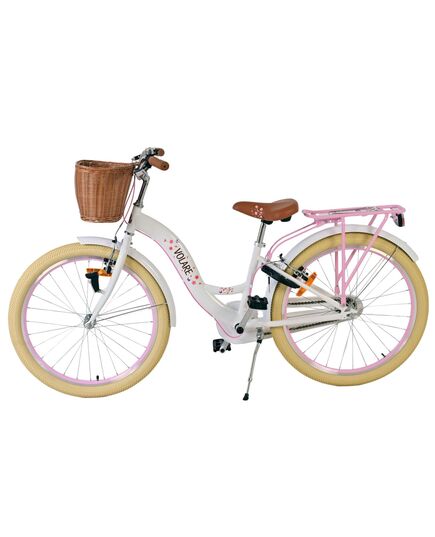 Volare Blossom Kinderfiets - Meisjes - 24 inch - Wit - Twee handremmen