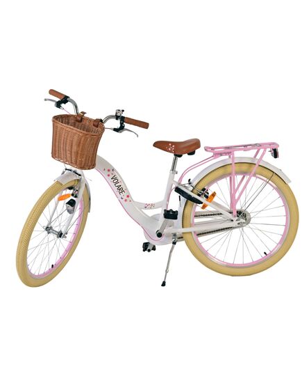 Volare Blossom Kinderfiets - Meisjes - 24 inch - Wit - Twee handremmen