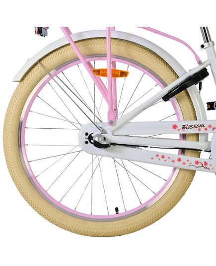 Volare Blossom Kinderfiets - Meisjes - 24 inch - Wit - 3 Versnellingen