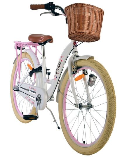 Volare Blossom Kinderfiets - Meisjes - 24 inch - Wit - 3 Versnellingen