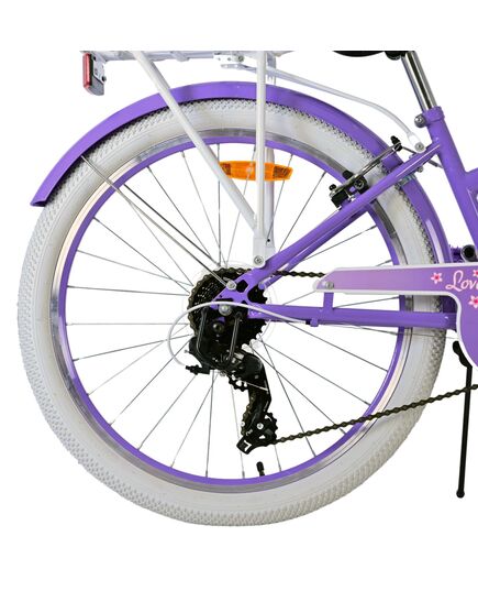 Volare Lovely Kinderfiets - Meisjes - 24 inch - Paars - 7 Versnellingen